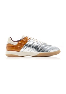 Adidas x Wales Bonner - Samba Metallic Leather Sneakers - Silver - UK 8.5 - Moda Operandi