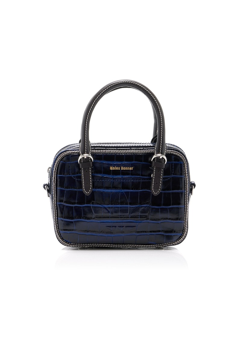 Adidas x Wales Bonner - Small Croc-Leather Bag - Navy - OS - Moda Operandi