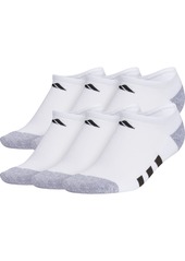 adidas Youth Cushioned 6-Pack No-Show Socks, Size 2-5, Black