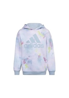 Adidas All Over Print Fluidity Cotton Hooded Pullover (Toddler/Little Kids)