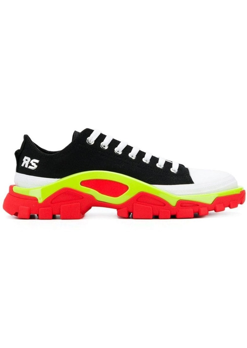 Adidas x Raf Simons Detroit Runner contrast sole low-top cotton sneakers
