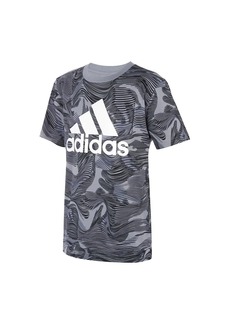Adidas Boy's Warped Camo Print T-Shirt