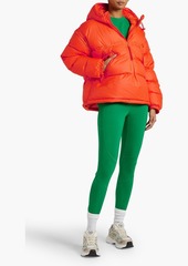 Adidas by Stella McCartney - Convertible quilted shell hooded jacket - Orange - XXS