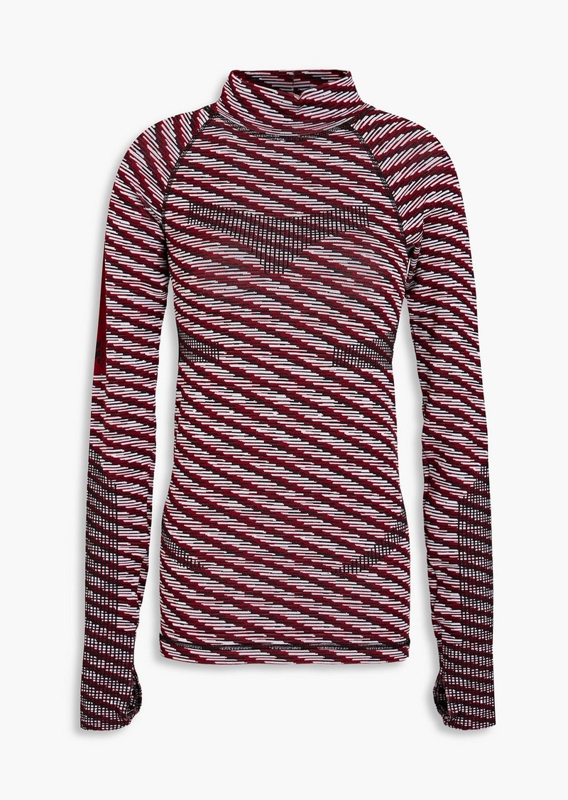 Adidas by Stella McCartney - Jacquard-knit top - Burgundy - XS