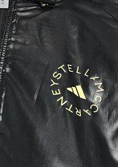 Adidas by Stella McCartney - Logo-print coated shell hooded track jacket - Black - XS