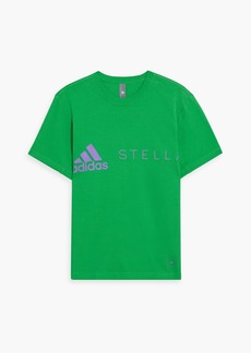 Adidas by Stella McCartney - Logo-print cotton-blend jersey T-shirt - Green - XS