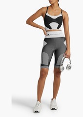 Adidas by Stella McCartney - Printed stretch-jersey sports bra - Black - XS