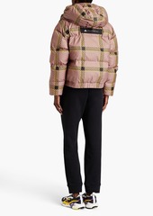 Adidas by Stella McCartney - Quilted checked shell hooded jacket - Pink - S