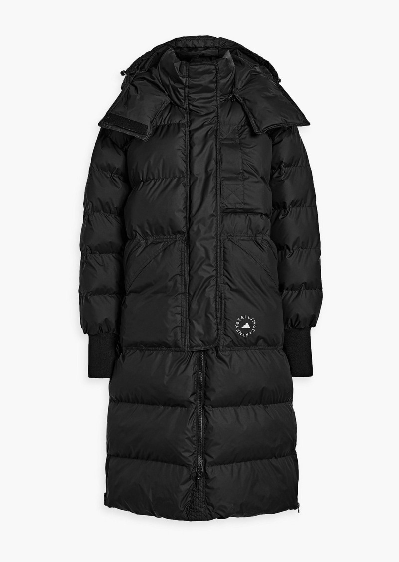 Adidas by Stella McCartney - Quilted shell hooded coat - Black - M