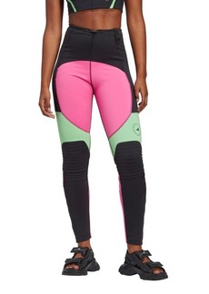 adidas by Stella McCartney TrueNature Hiking Leggings in Black/Pink/Green at Nordstrom
