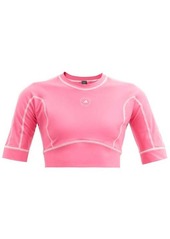 Adidas By Stella McCartney TrueStrength recycled-fibre blend cropped top