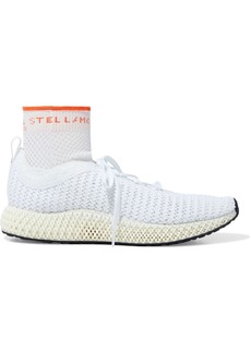 Adidas By Stella Mccartney Woman Alphaedge 4d Stretch-knit Sneakers White