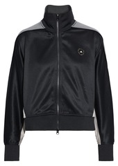 Adidas By Stella Mccartney Woman Color-block Fleece Track Jacket Black