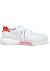 Adidas By Stella Mccartney Woman Court Boost Rubber-trimmed Neoprene Sneakers White
