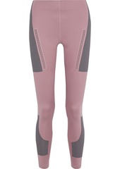 Adidas By Stella Mccartney Woman Fitsense+ Perforated Printed Stretch Leggings Antique Rose