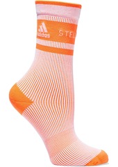 Adidas By Stella Mccartney Woman Jacquard-knit Socks Bright Orange