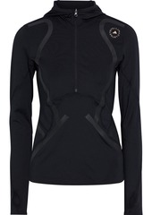 Adidas By Stella Mccartney Woman Printed Stretch Hooded Top Black