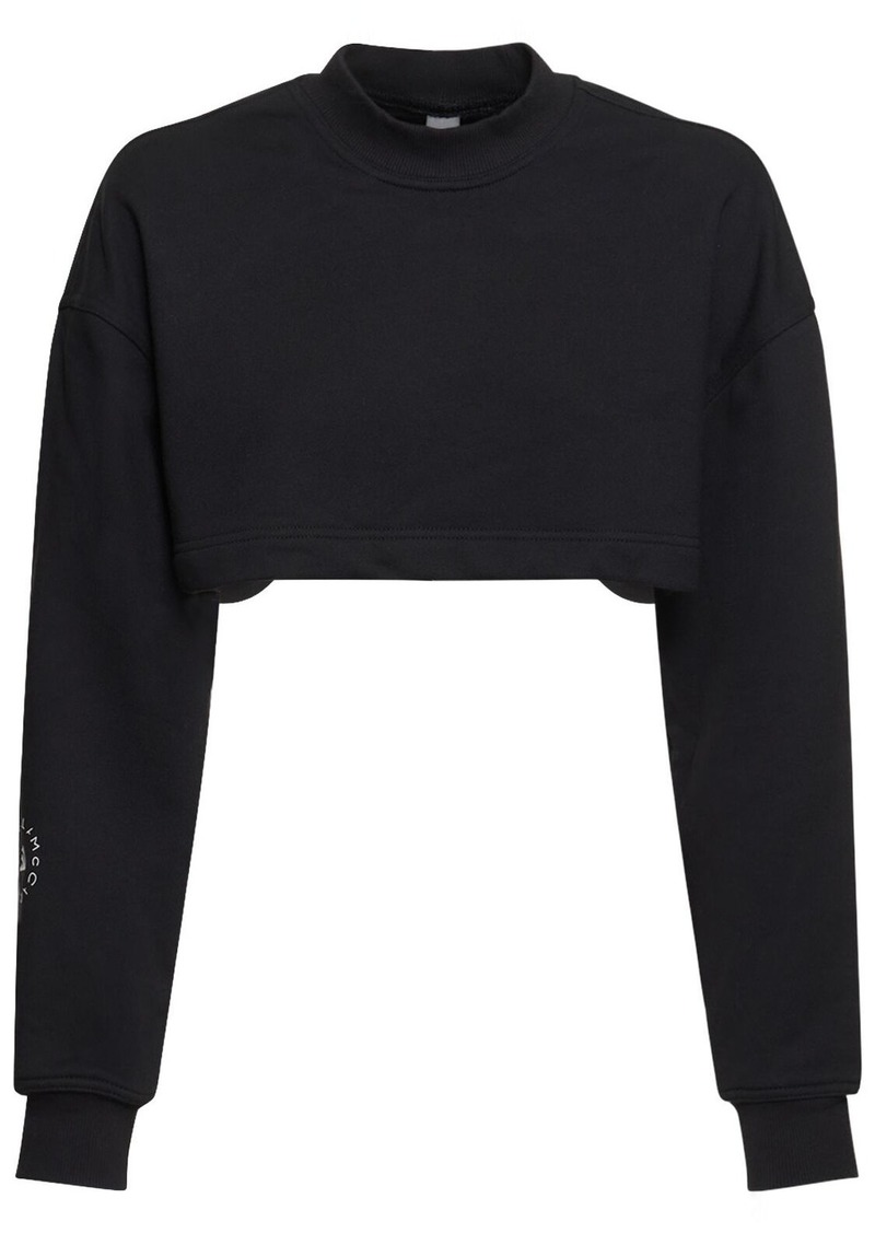 Adidas by Stella McCartney Sportswear Crop Open-back Sweatshirt