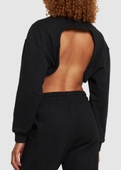 Adidas by Stella McCartney Sportswear Crop Open-back Sweatshirt