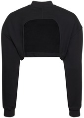 Adidas by Stella McCartney Sportswear Crop Open-back Sweatshirt