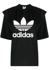 Adidas cap-sleeve logo-print T-shirt