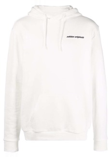 Adidas chest logo-print hoodie