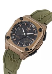 Adidas City Tech One IP Bronze-Plated Stainless Steel & Resin Strap Watch/45MM