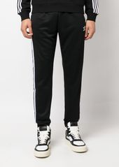 Adidas embroidered-logo tapered track pants