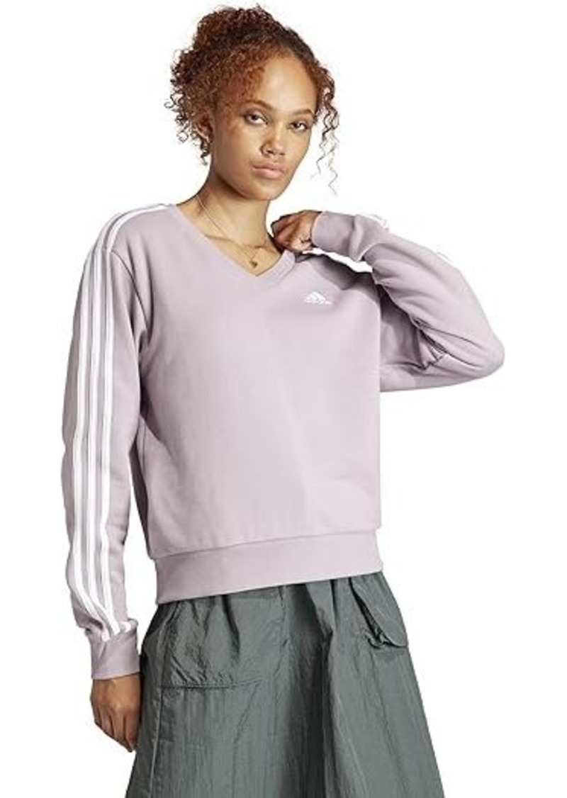 Adidas Essentials 3-Stripes V-Neck Sweatshirt