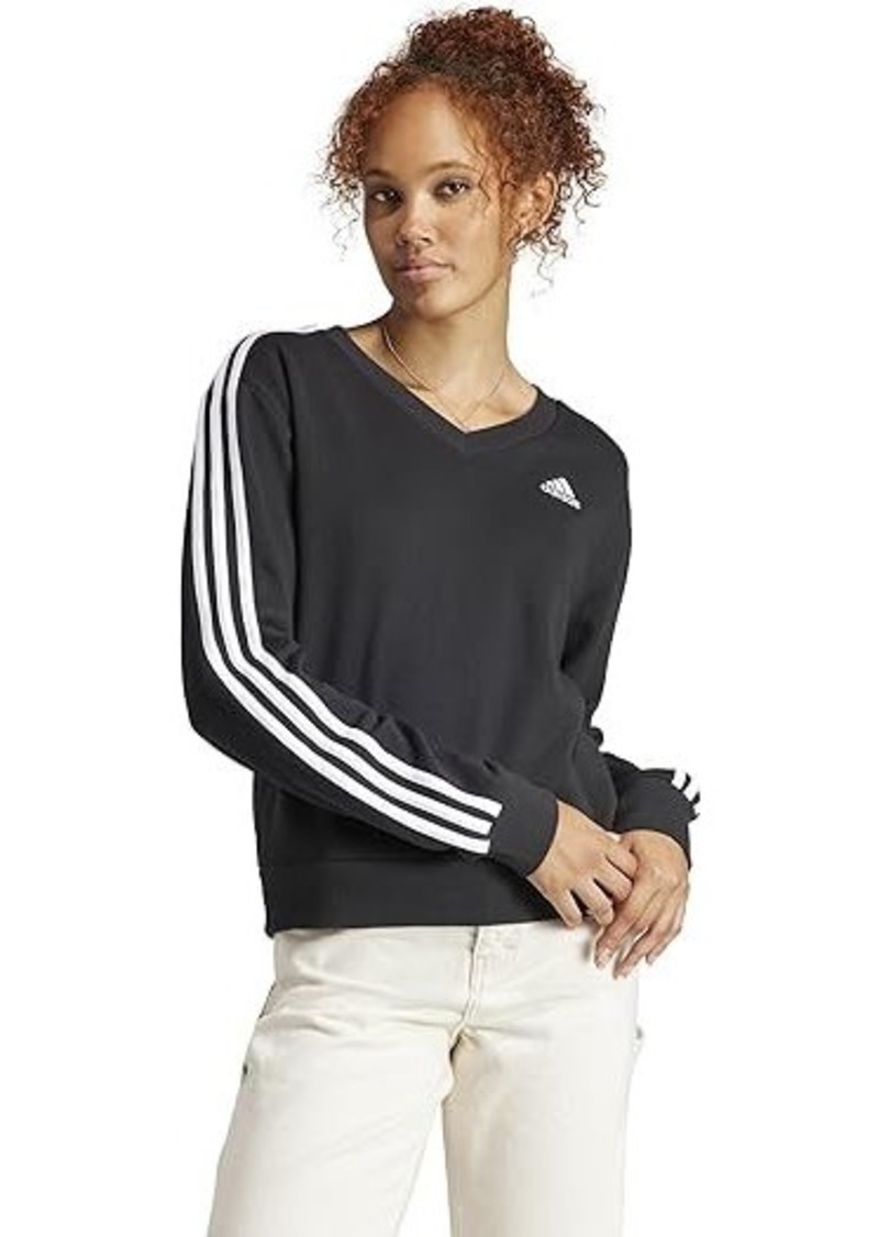 Adidas Essentials 3-Stripes V-Neck Sweatshirt