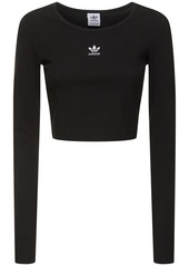 Adidas Essentials Cropped Long Sleeve T-shirt