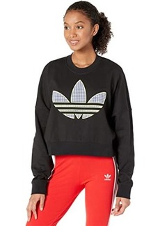 Adidas Gingham Trefoil Oversized Sweatshirt