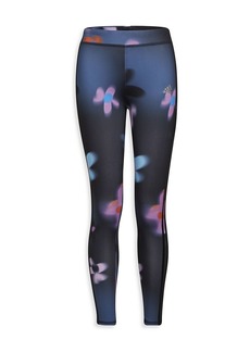 Adidas Girl's Blur Floral Print Leggings