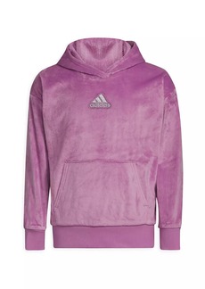 Adidas Girl's Sherpa Logo Hoodie