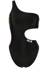 Adidas gradient three-stripes asymmetric swimsuit