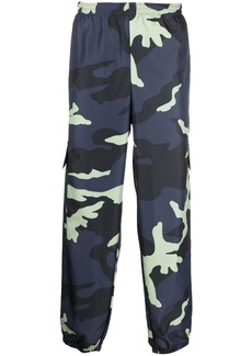 Adidas graphic-print side-pocket trousers