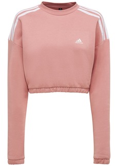 Adidas Interlock Cropped Crewneck Sweatshirt