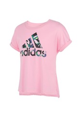 Adidas Little Girls Short Sleeves Waist Dolman T-shirt