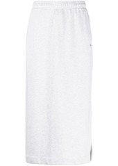 Adidas logo-embroidered cotton skirt