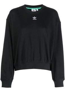 Adidas logo-embroidery cotton sweatshirt