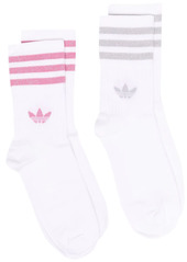 Adidas logo-print glittered socks