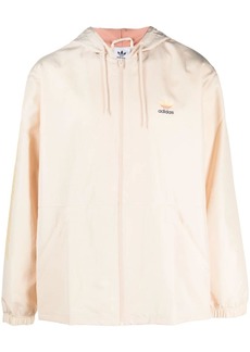 Adidas logo-print hooded lightweight jacket