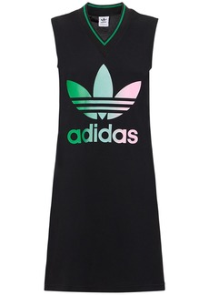 Adidas Logo Print V-neck Dress