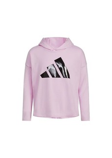 Adidas Long Sleeve Graphic Chi Hooded Tee (Toddler/Little Kids)