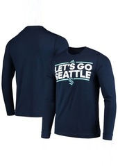 Men's adidas Deep Sea Blue Seattle Kraken Dassler AEROREADY Creator Long Sleeve T-Shirt