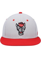 Men's adidas Gray and Red Nc State Wolfpack On-Field Baseball Fitted Hat - Gray, Red