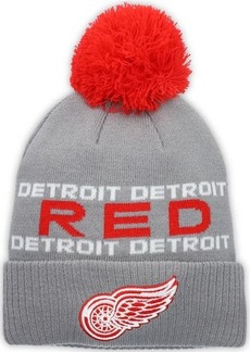 Men's adidas Gray Detroit Red Wings Team Cuffed Knit Hat with Pom at Nordstrom