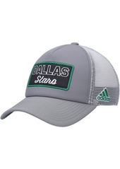 Men's adidas Gray/White Dallas Stars Locker Room Foam Trucker Snapback Hat at Nordstrom