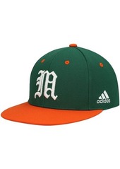Men's adidas Green/Orange Miami Hurricanes On-Field Baseball Fitted Hat at Nordstrom