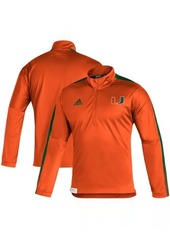 Men's adidas Orange Miami Hurricanes 2021 Sideline Primeblue Quarter-Zip Jacket at Nordstrom